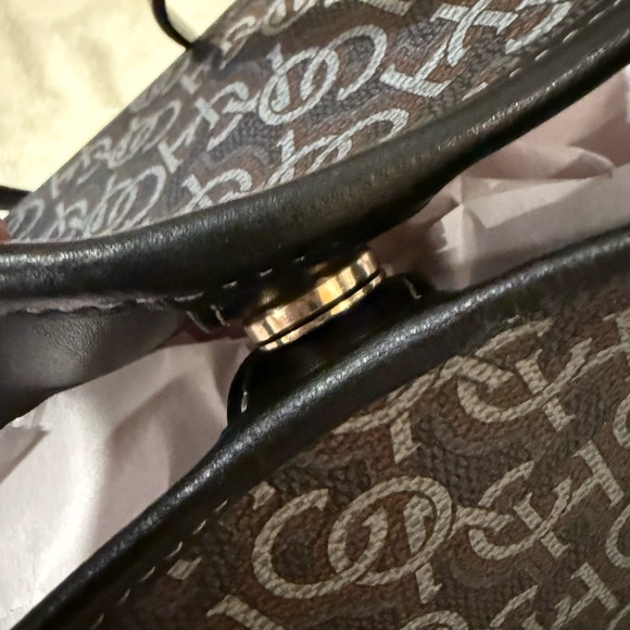 Coach City Tote Navy monogram leather, and coated canvas EUC CF342 - Picture 8 of 16